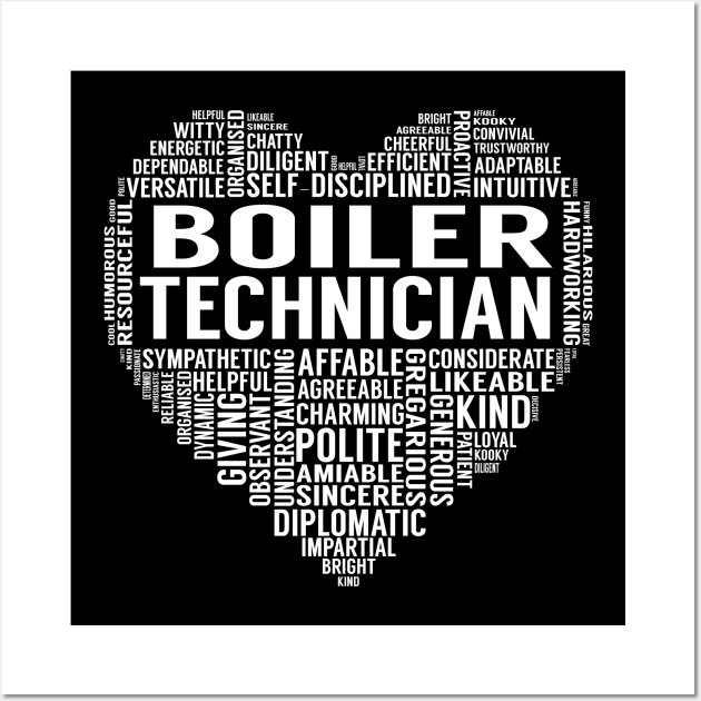 Boiler Technician Heart Wall Art by LotusTee